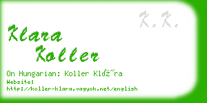 klara koller business card